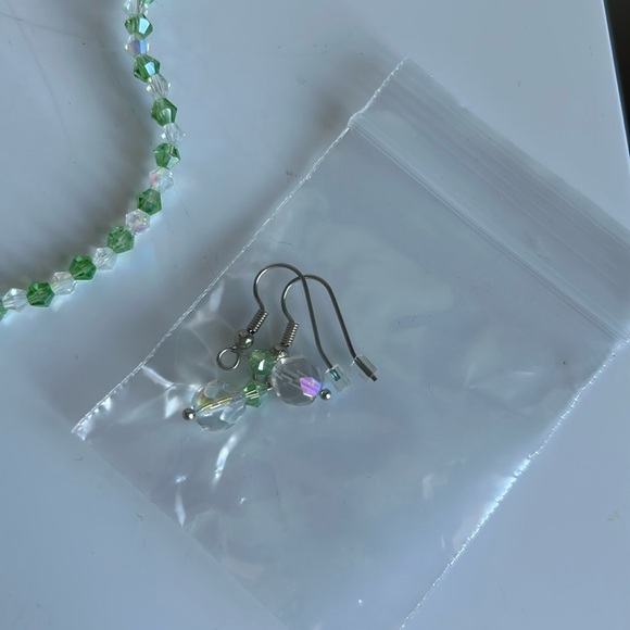 (4 for $20) Butterfly Beaded Necklace & Earrings - Picture 3 of 4